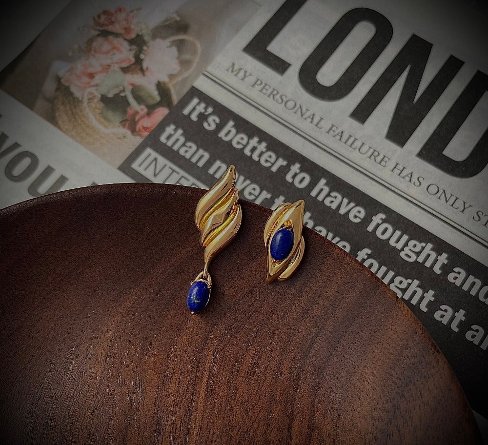 Medieval Lapis Lazuli Stud Earring