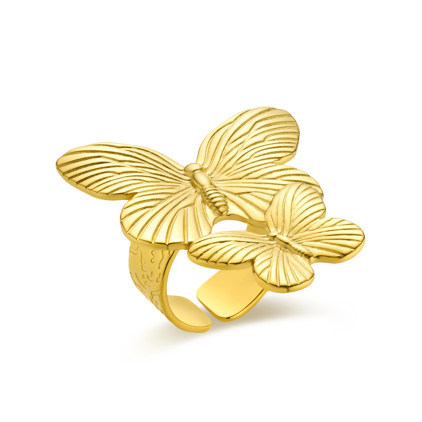 Double Butterfly Open Ring