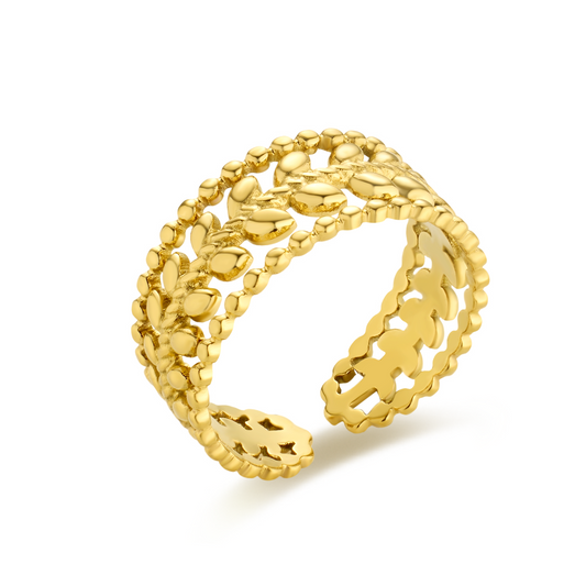 Laurel Crown Open Ring