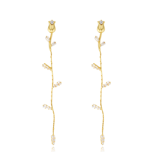 Rose Drop Earrings