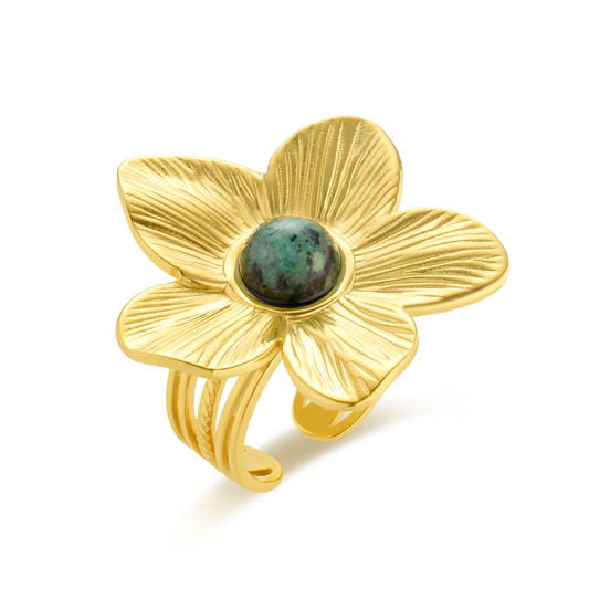 Turquoise Butterfly Open Ring