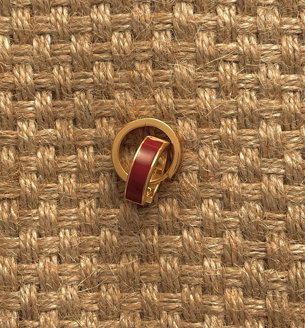 Dark Red Glazed Huggies