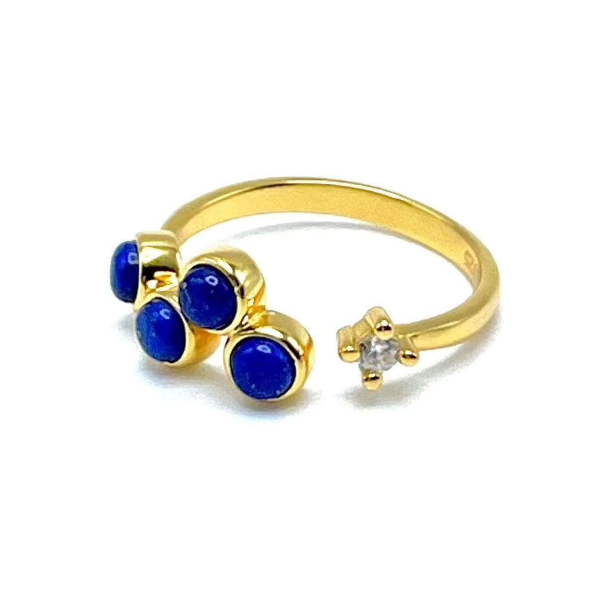 Natural Lapis Lazuli Open Ring