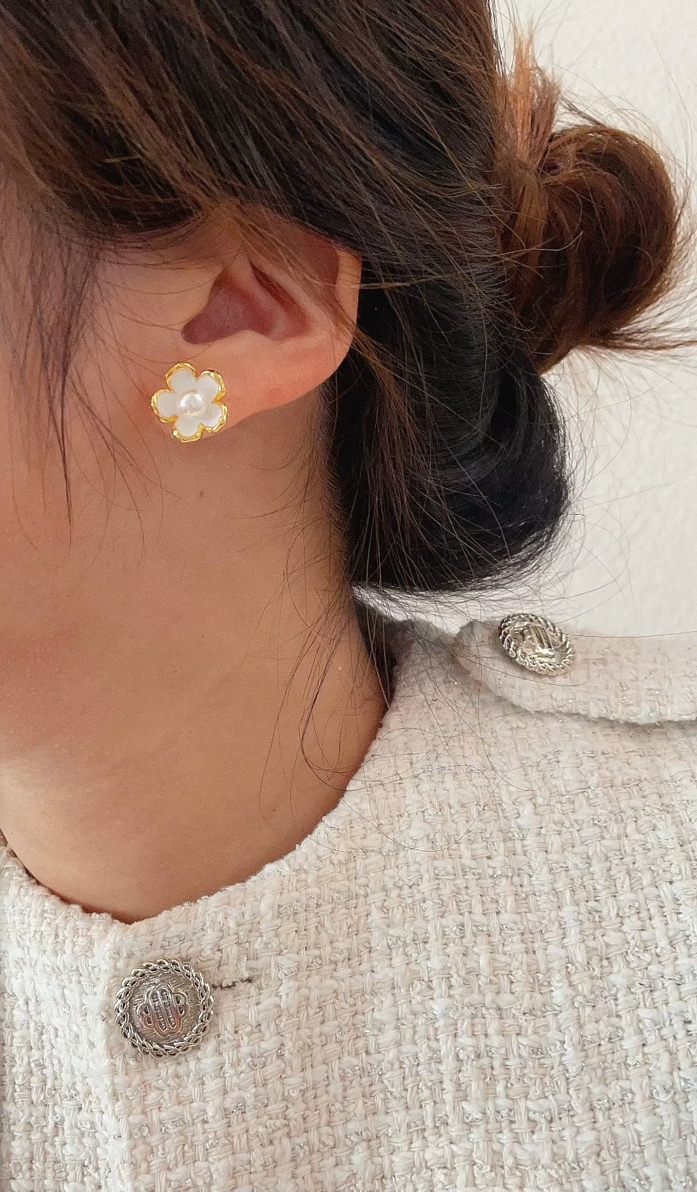 French Style Flower Earrings