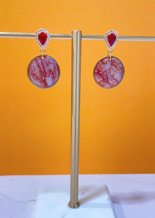 RUBY-Glam drop earrings