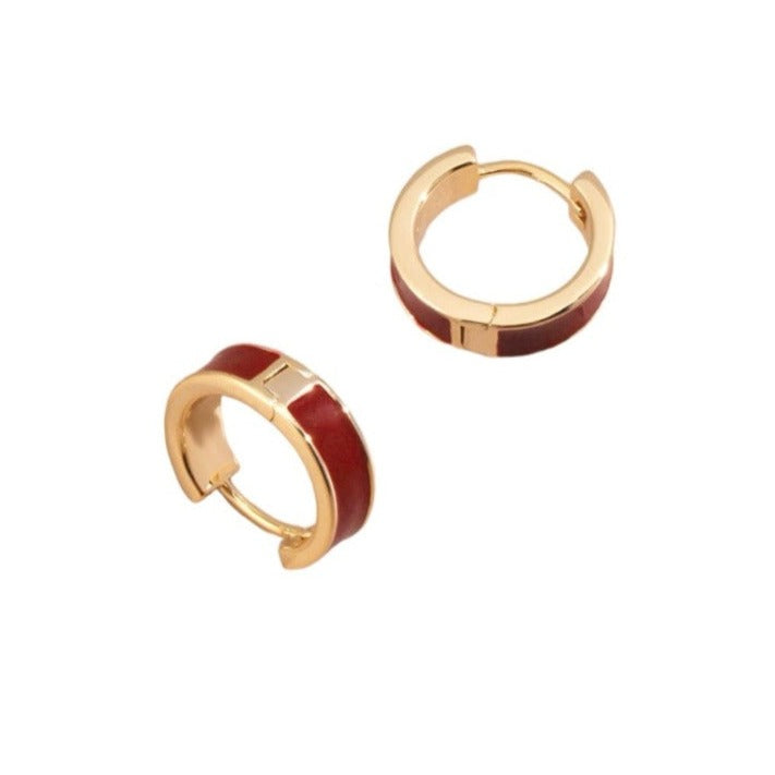 Dark Red Glazed Huggies