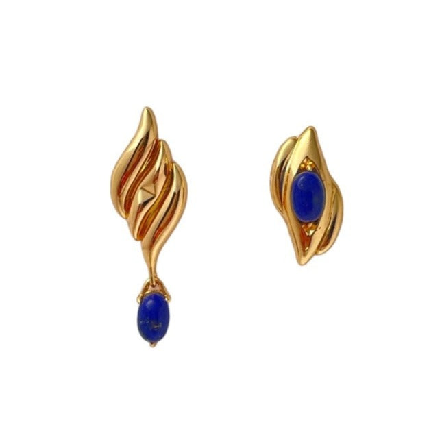 Medieval Lapis Lazuli Stud Earrings
