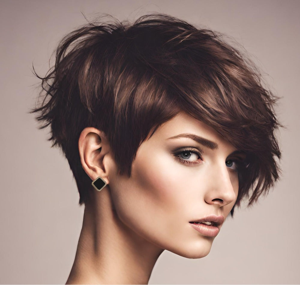 Square Flannelette Earring