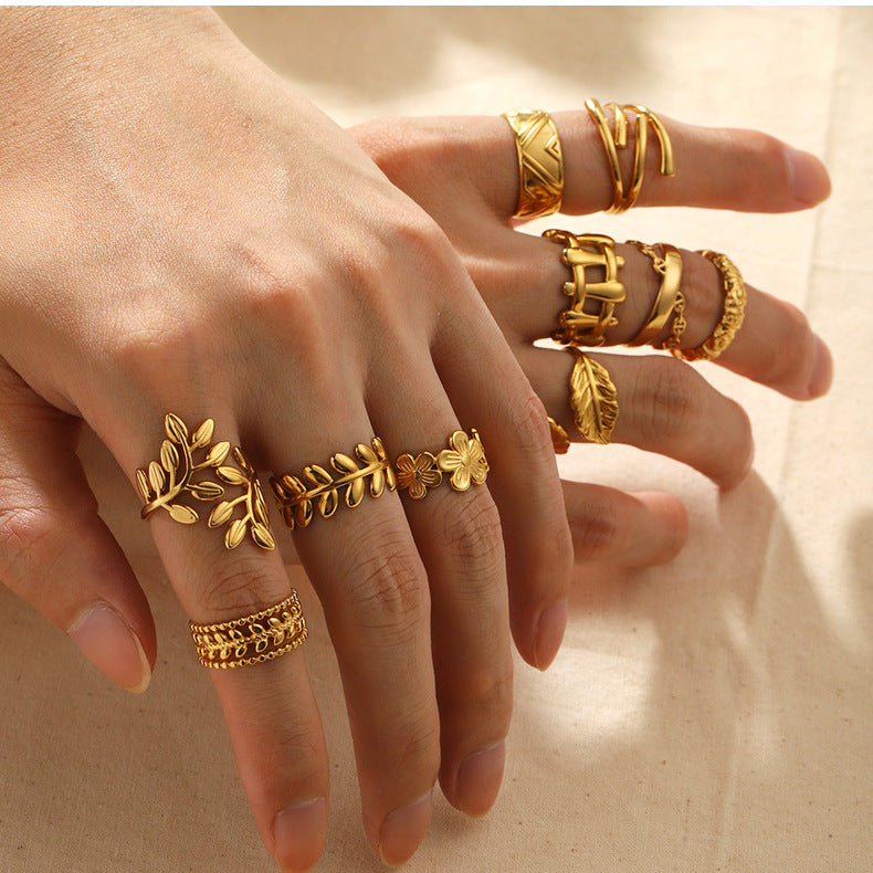 Snake-Shaped Open Ring