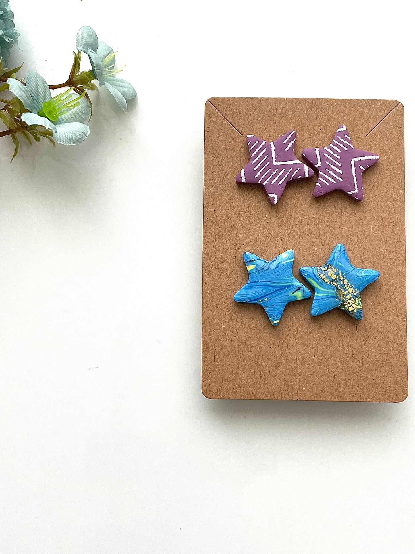 Star studs(2 pairs)