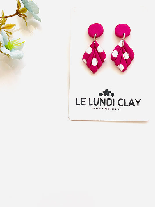 Polka Dot Drape Dangle Earrings