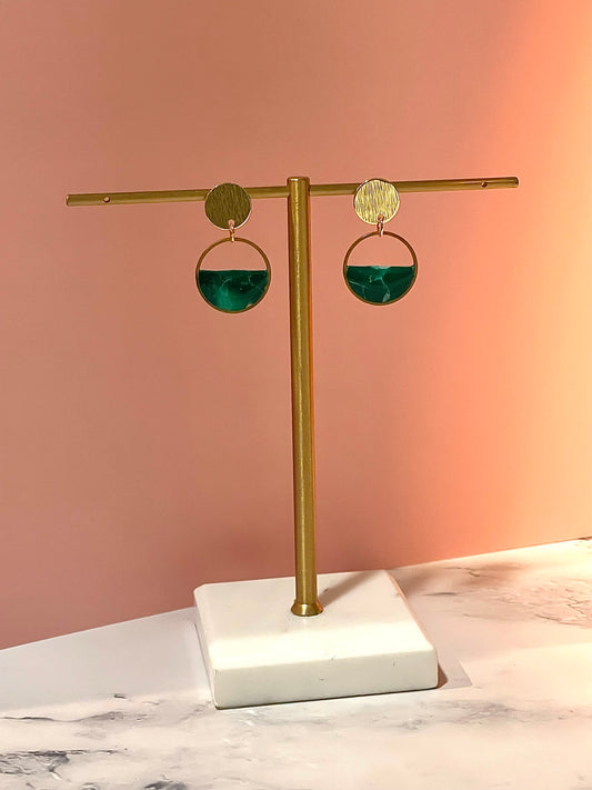 Susan-Emerald Radiance Hoop Earrings