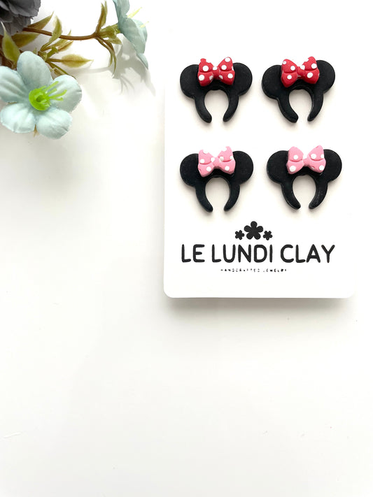 Mouse Ears Headband Studs(2pairs)