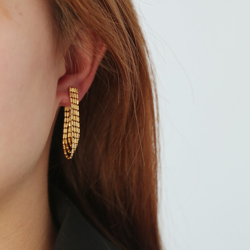 Gold Tassel Earrings