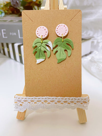 Monstera Leaf Earrings