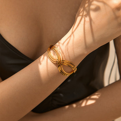 Double Wave Cuff Bracelet